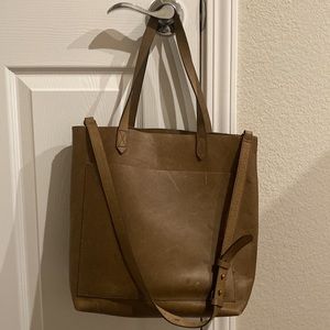 Madewell Olive Medium Tote with strap